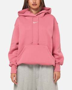 Hoodies: Nike Women's Sportswear Phoenix Fleece Oversized Pullover Hoodie Peony/Sail