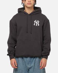 Hoodies: Majestic Athletic New York Yankees Everteam Logo Hoodie Washed Black