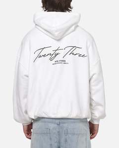XXIII Script Hoodie White/Black