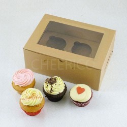 Products: 2 cupcake kraft window Box($1.60/pc x 25 units)