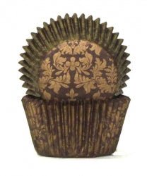 Brown: 408 Cupcake Papers - High Tea Gold/Brown (100 approx)