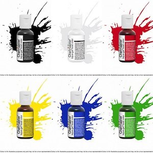 White: Chefmaster Liqua-Gel - Top Sellers (Set of 6)