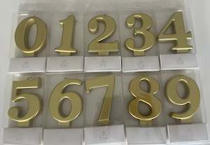 Candles: Gold Number Candles (0-9) - 6.5cm