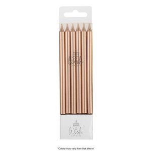Candles: Candles - Rose Gold - 12cm (pack of 12)