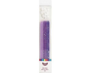 Candles: GoBake Super Tall 18cm Ombre Purple Orchid Candles (pack of 12)