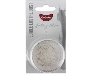 Edible Colouring: GoBake Pearl Lustre Dust - Sterling Silver - 2gm