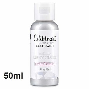 Edible Colouring: Sweet Sticks Edible Paint - Metallic Light Silver - 50ml