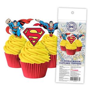 Edible Cake Images: Wafer Cupcake Toppers - Superman (16)
