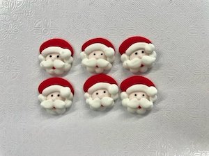 Santa Face | Pack of 6 | 3 cm | Pick up Only