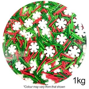 Cupcake Cake Decorating Supplies: Christmas Snow Medley (Sprink'd)