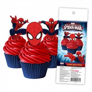 Edible Cake Images: Wafer Cupcake Toppers - Spiderman (16)