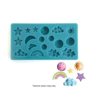 Matariki: Silicone Mould - Cloud, Moon, Mars, Rainbow & Stars