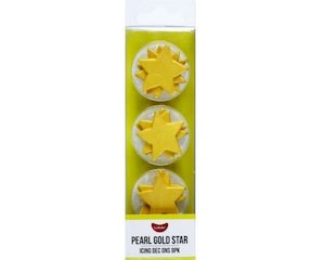 Matariki: GoBake Dec Ons - Stars - Pearl Gold 3cm (9)