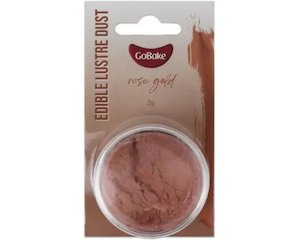 Edible Colouring: GoBake | Pearl Lustre Dust | Rose Gold | 2gm