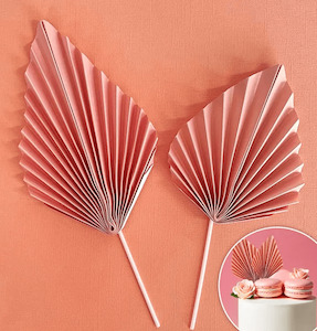 Deco Fan Topper Set | Baby Pink | 2 Pieces | 9.5cm & 14cm