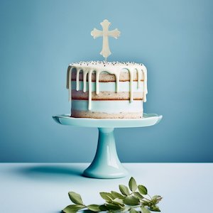 Cake Toppers: Cake Topper | Cross | Silver Plated