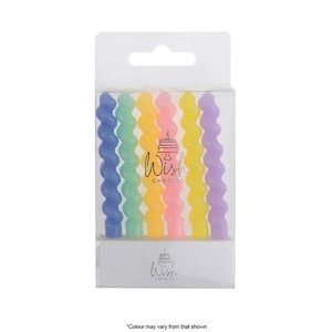 Candles | Pastel Twister Candles | Wish | Pack of 6