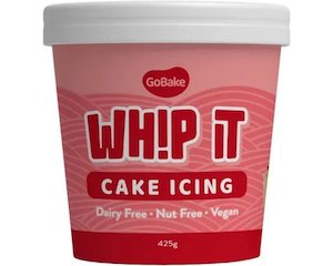 Featured: Whip It | Cake Icing | Vanilla Bright Red |425g