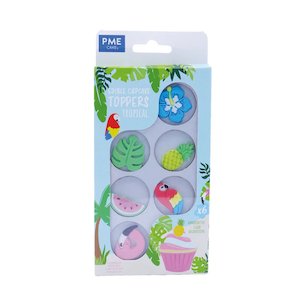 Cake Decorating Starter Tools: Edible Cupcake Toppers Tropical Pk/6