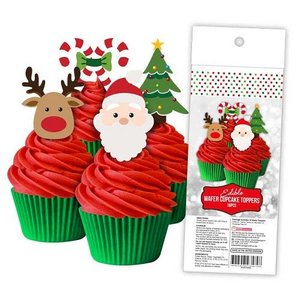 Wafer Cupcake Toppers - Christmas (16)