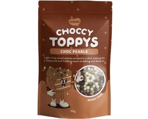 Featured: Choccy Toppys | Mixed Choc Pearls | 100g | Go Bake