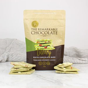 Strawberry Matcha | Luxury Bark | 125g | Remarkable Chocolate