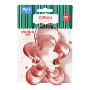 Decorating Equipment: Christmas Cookie Cutters | Gingerbread Men | 3 Piece