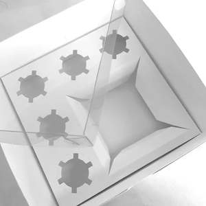 Cake Craft | Clear Lid Bento | 5-Hole Cupcake & Cake Box