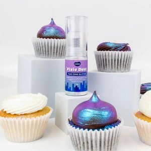 Glitter: Edible Pixie Dust | Glitter Pump | Two-Tone Opal & Azure| 10g