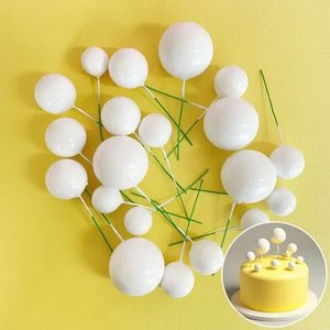 Foam Balls Topper Set | 20 Pieces | White