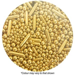 Cupcake Cake Decorating Supplies: Sprinkle Medley | Gold Metallic Mix | Sprind'd | 60g