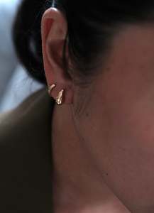 Earrings: Textured Huggie Earrings