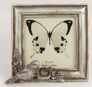 Gifts Gifts 50 And Under: Photo Frame - Bird with Roses Champagne