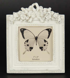 Gifts Gifts 50 And Under: Photo Frame - Flowers Bow 3x3