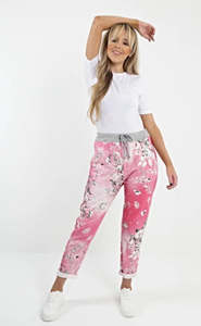 Fashion: Trousers - Denver - Floral Pink 10-14