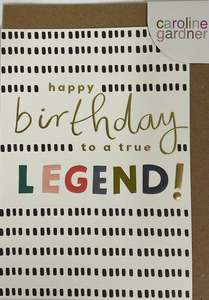 Books And Stationery: Card - True Legend - Birthday Card