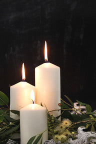 Candles And Holders: Candle - Pillar White - 3 Sizes