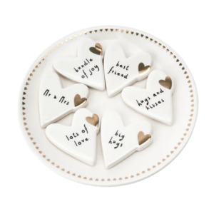 Decor: Heart Stones - Gold Heart