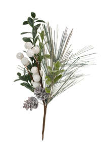Decor: Christmas - Cream Berry and Pinecone Pick