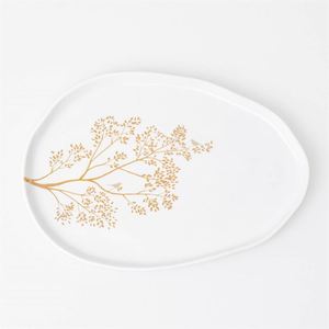 Rader Porcelain: Rader - Gold Tree - Shallow Porcelain Dish
