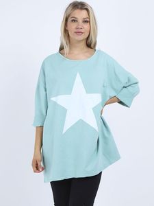 Tops: Sweater - Zola Star Mint
