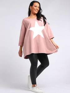 Tops: Sweater - Zola Star Pink