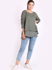 Olivia Layered Top Khaki