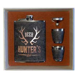 Hip Flask Set - Deer Hunters