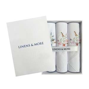 Handkerchief - Gift Box Set 3 - Pastel Sprigs