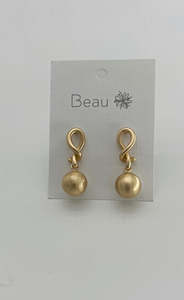 Earrings - Knot Matt Gold