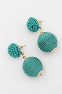 Earrings - Aqua Bauble