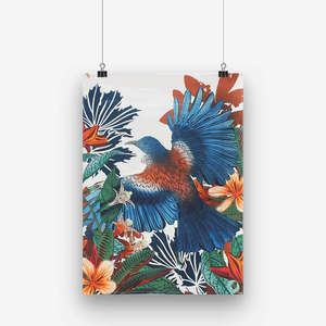 Tea Towel - Tui and Frangipani