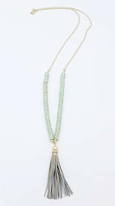 Necklace - Minty Tassel