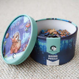 Puzzle - Kids - Glowworm Glitter Critter - Round 100piece